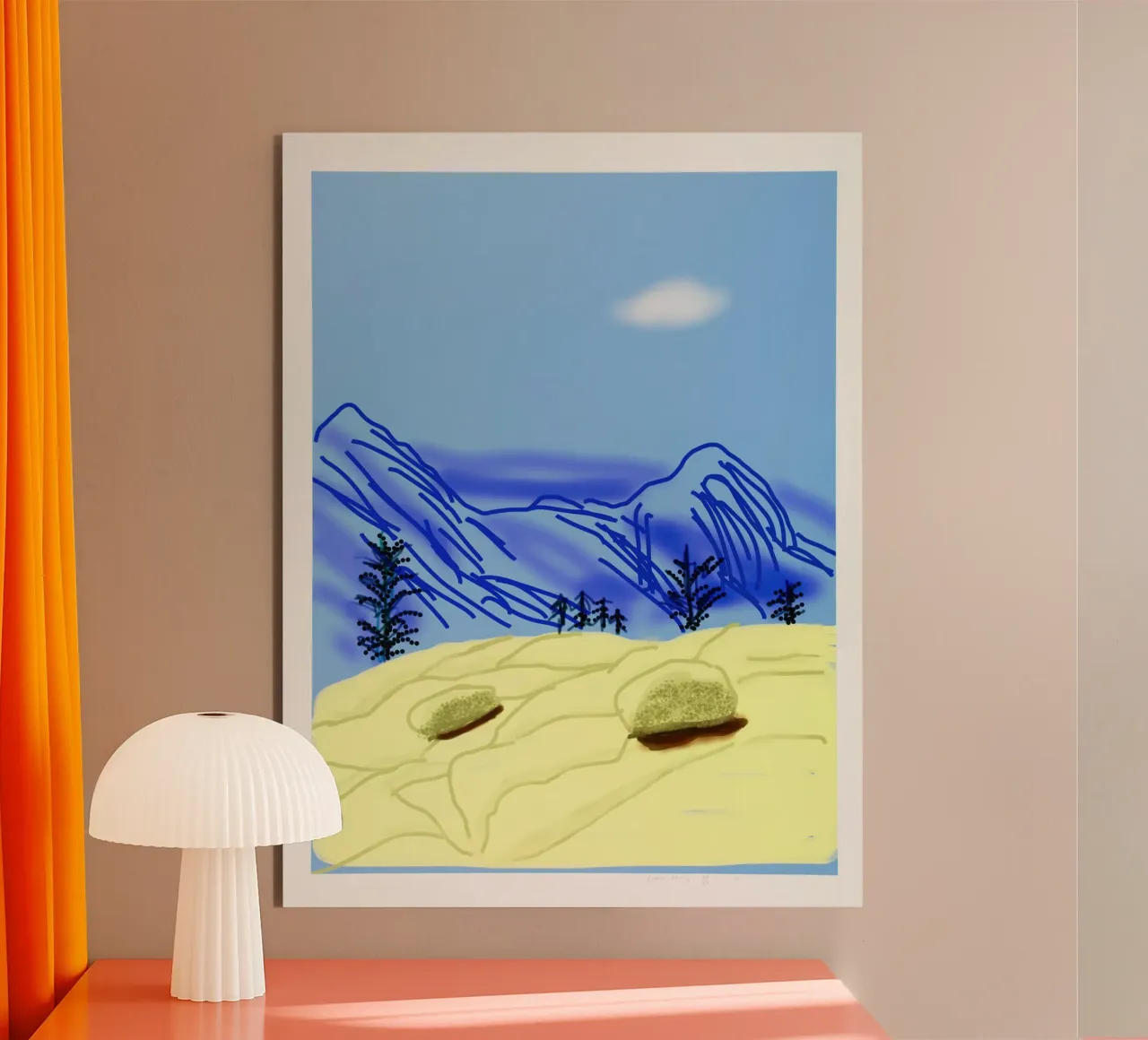 David Disegni Montagna alluminio dibond da khanrosie