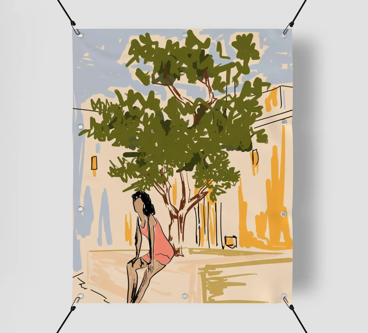Dove le mattine sembrano domeniche telo in pvc da Kintsugi99