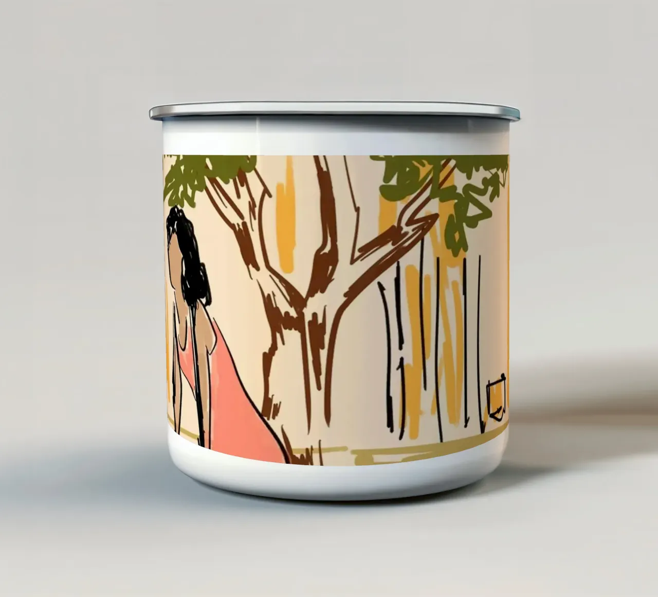 Dove le mattine sembrano domeniche tazza in smalto da Kintsugi99