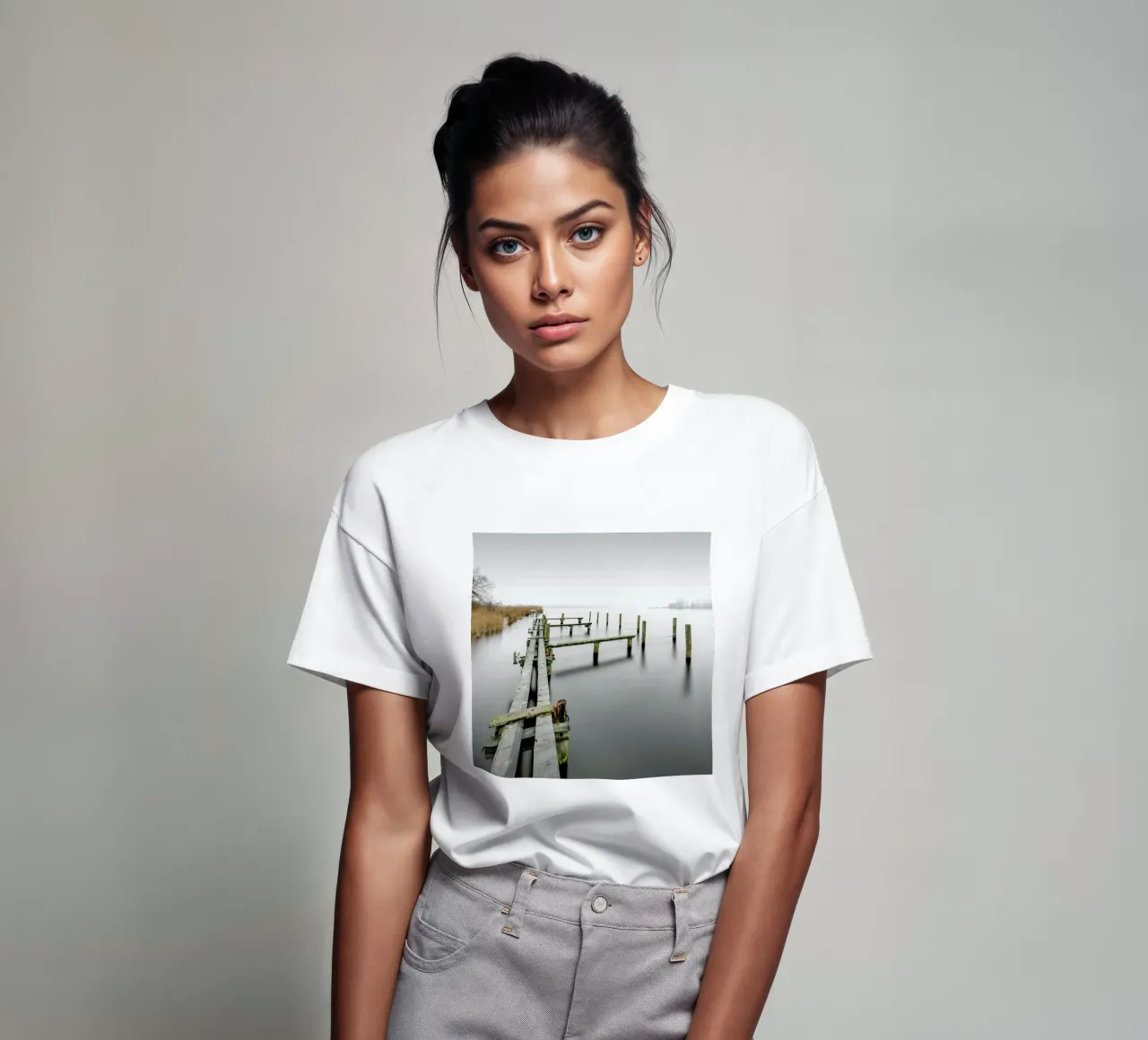 Bathed In Clouds Of Fog | Schwielowsee 2021 t-shirt da Håggard Photography | Ronny Behnert