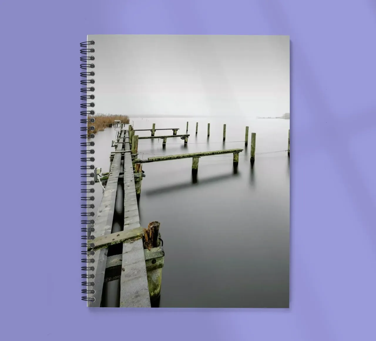 Bathed In Clouds Of Fog | Schwielowsee 2021 spiral notebook by Håggard Photography | Ronny Behnert