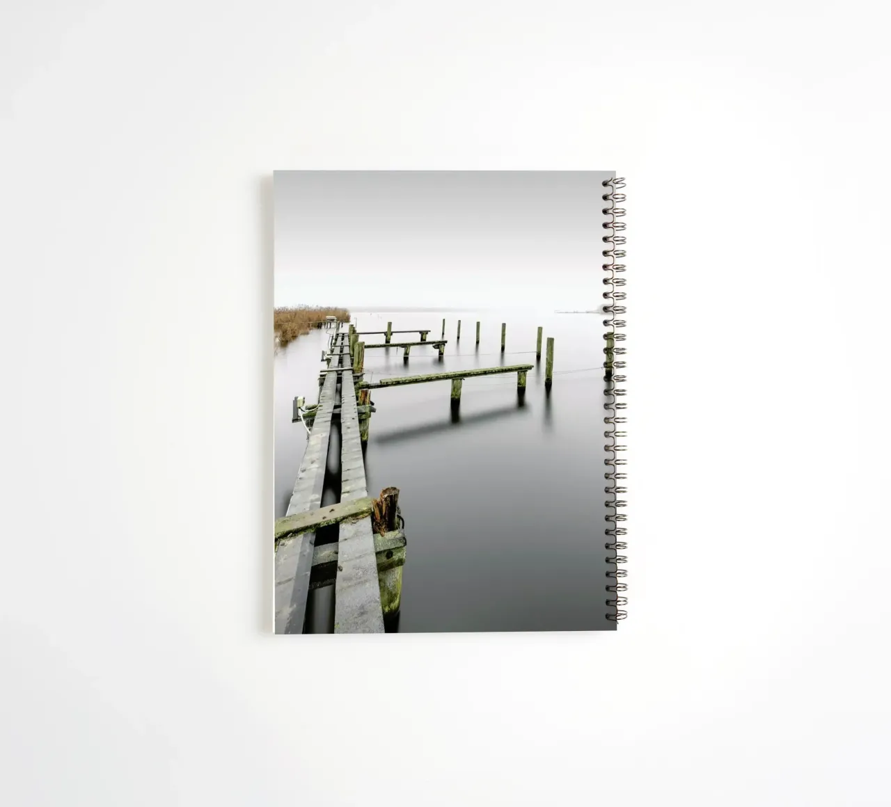 Bathed In Clouds Of Fog | Schwielowsee 2021 spiral notebook by Håggard Photography | Ronny Behnert