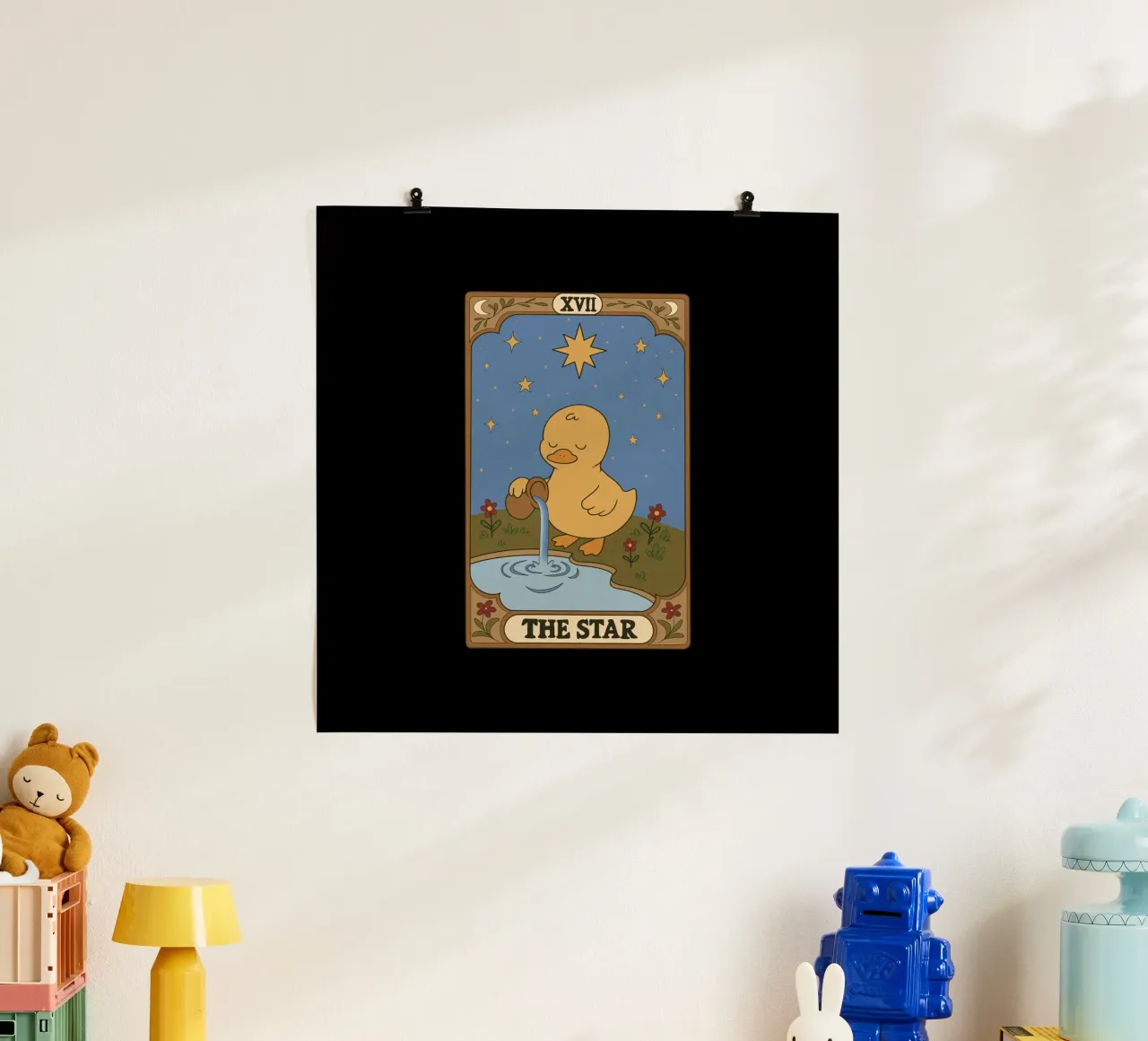 Tarocchi dell'anatra - La stella poster con telaio in plastica da Loobs