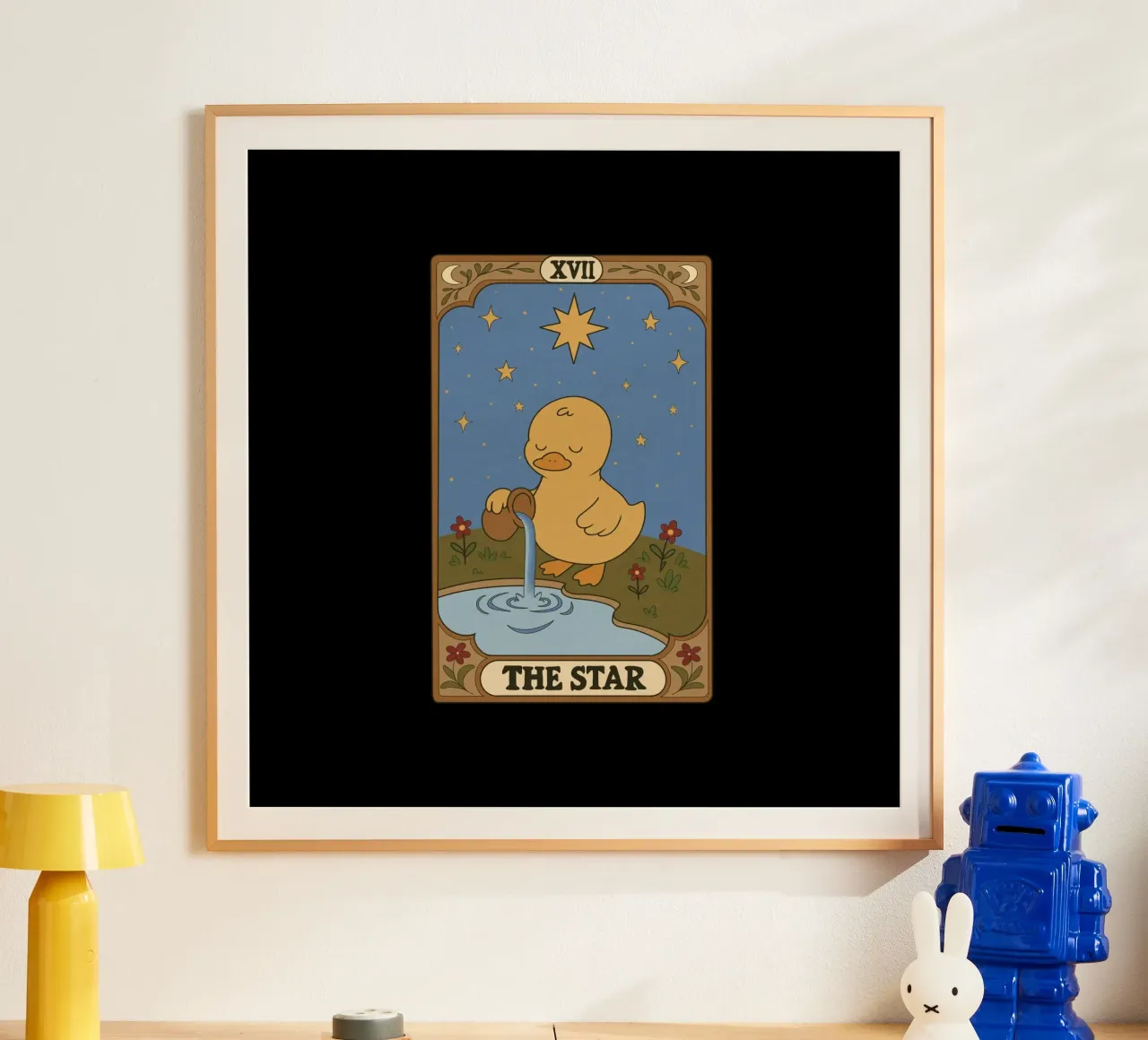 Tarocchi dell'anatra - La stella poster con telaio in plastica da Loobs
