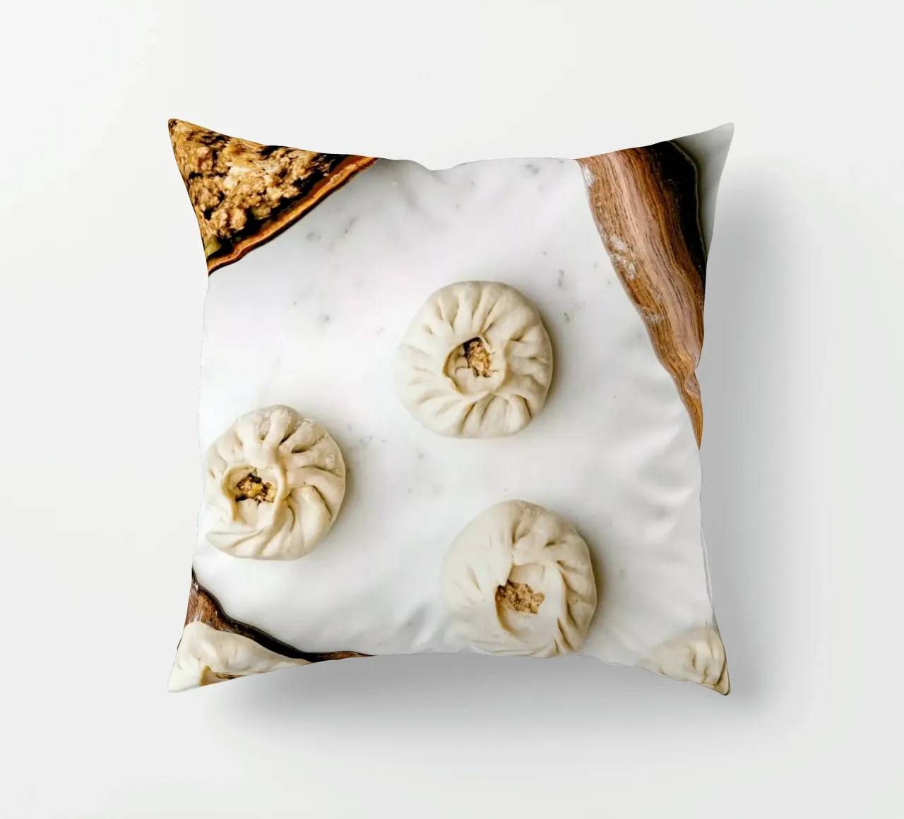 Baozi In The Making cuscino da Eat this