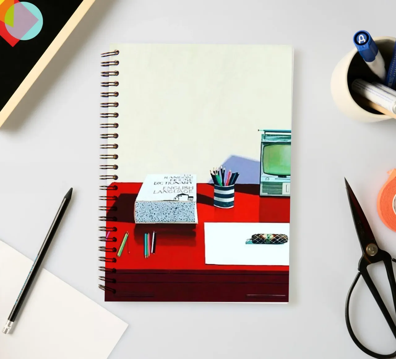Still Life With TV , 1969 spiral notebook by khanrosie