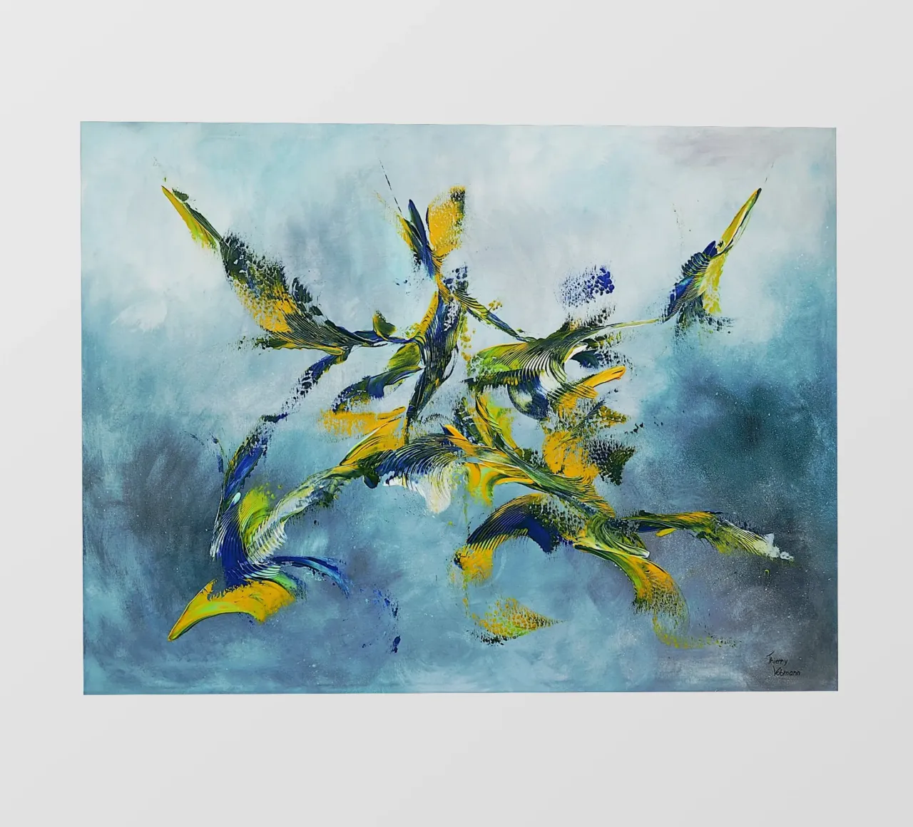 GALACTIC ENERGY telo in pvc da Thierry Vobmann Abstract painting