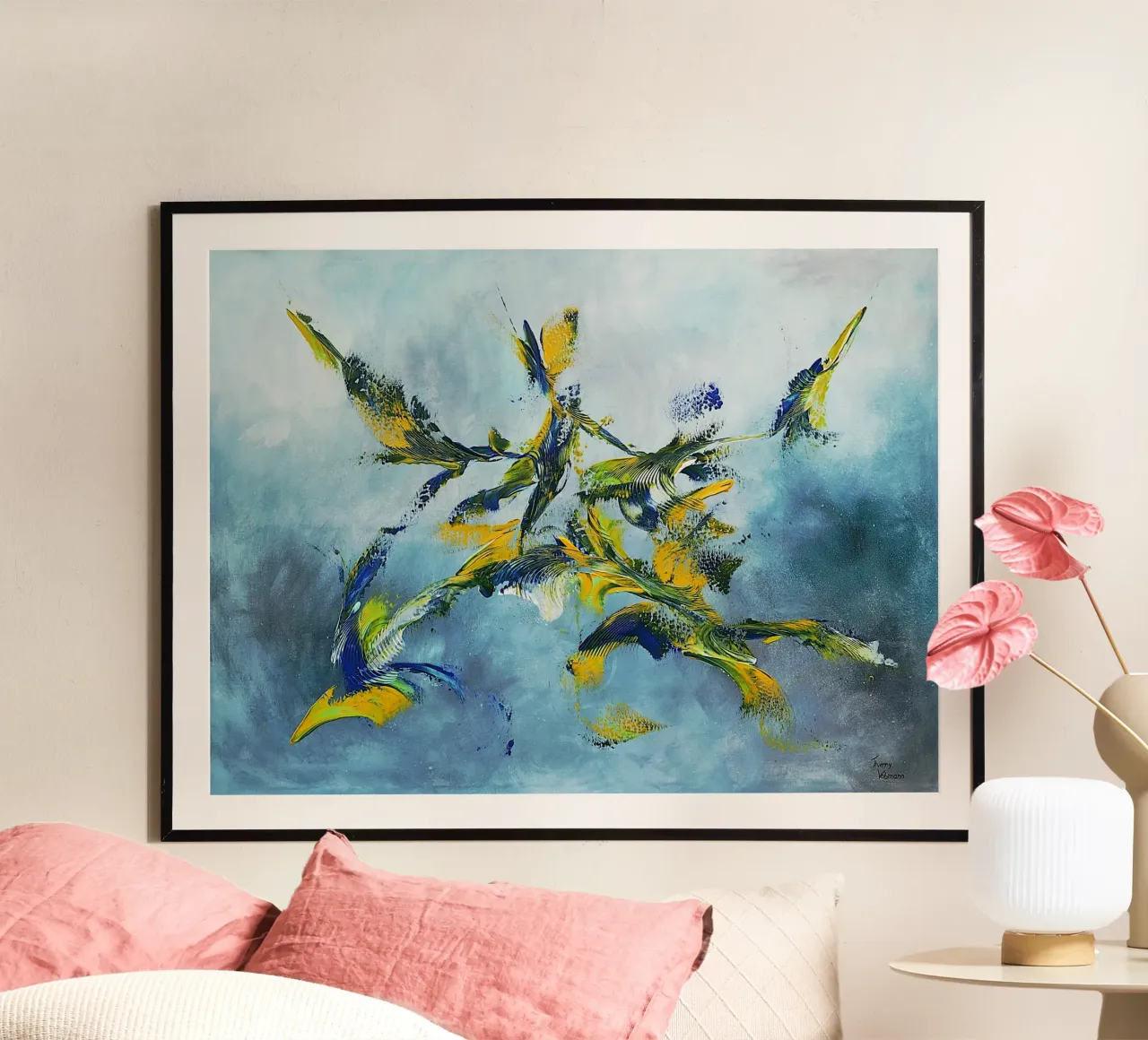 GALACTIC ENERGY carta hahnemühle da Thierry Vobmann Abstract painting