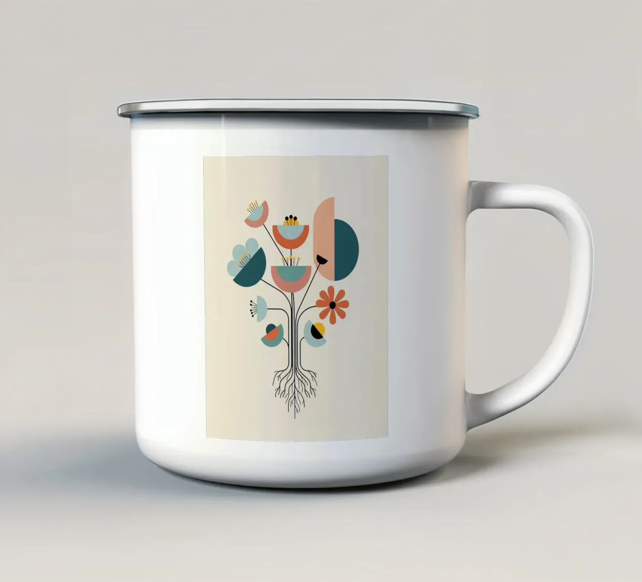 Floral bauhaus #041: The Art of Grounding tazza in smalto da Zen Design