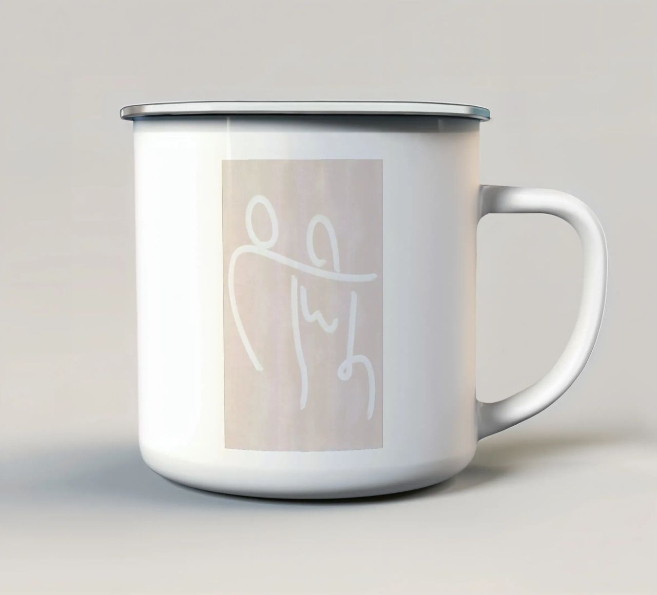 Lovers tazza in smalto da Kit Agar