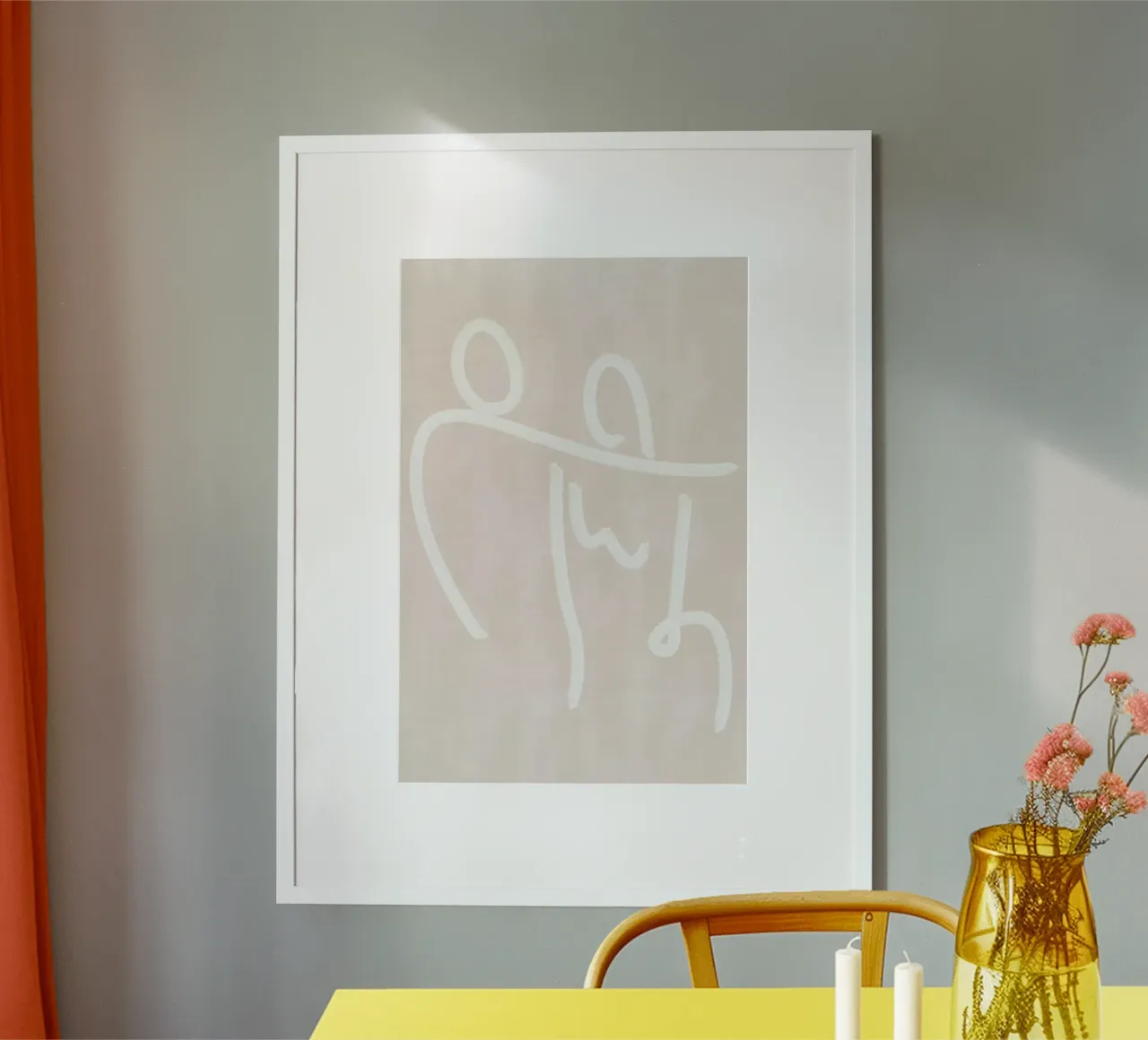 Lovers poster con telaio in legno da Kit Agar