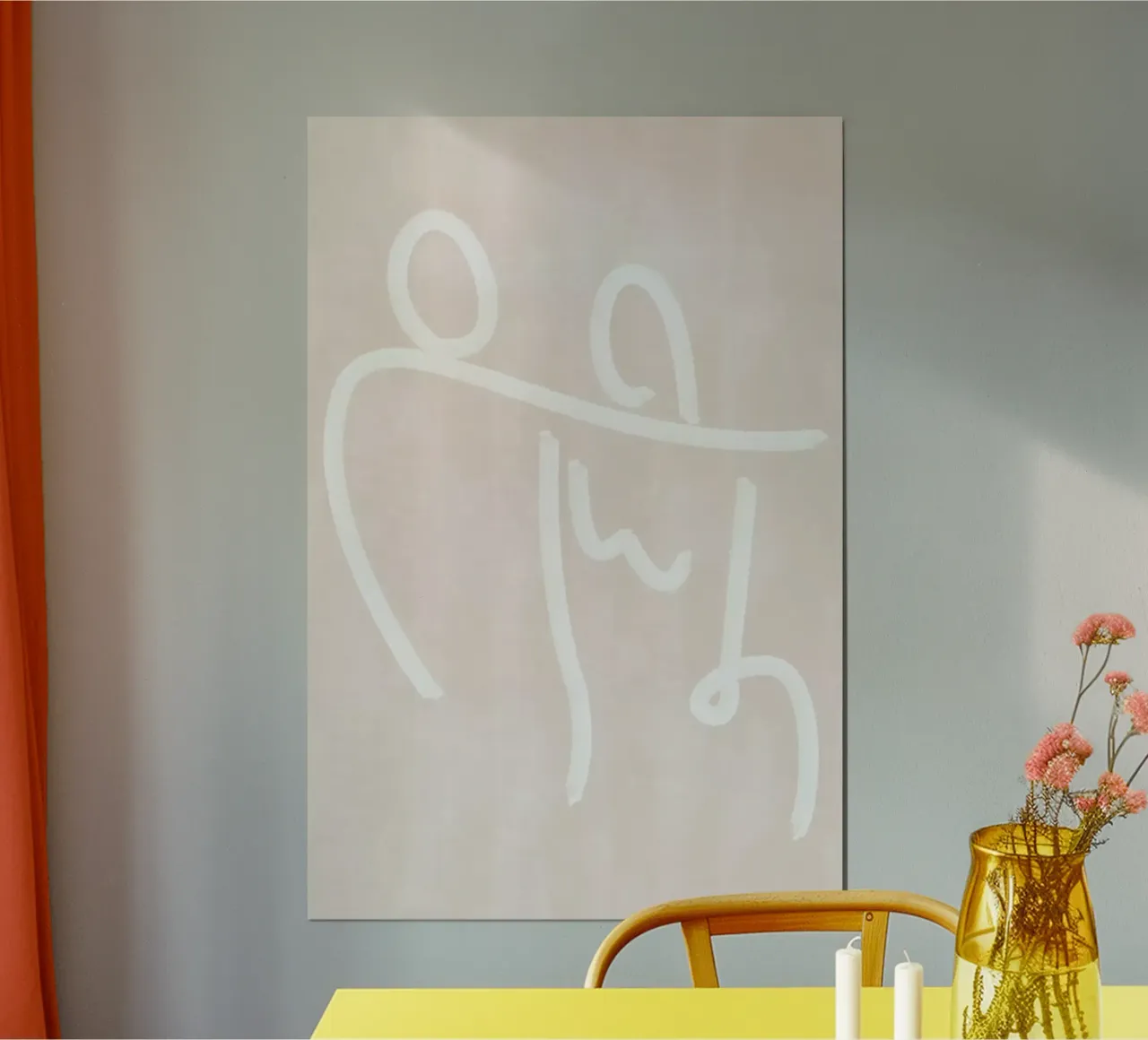Lovers poster con telaio in legno da Kit Agar