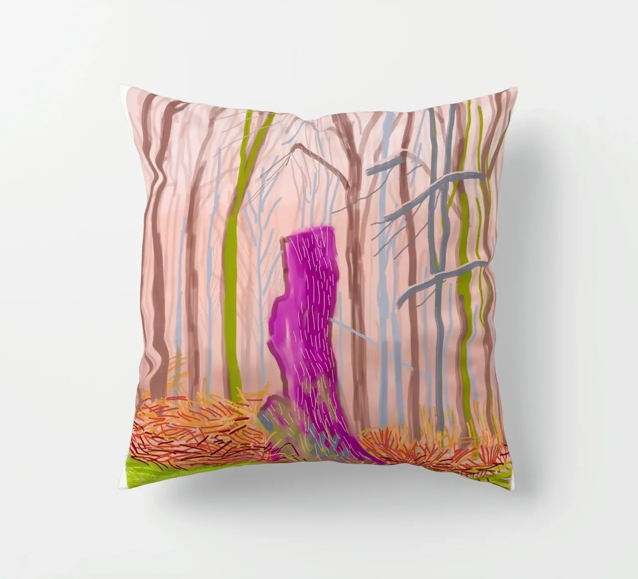 the arrival of spring in woldgate east yorkshire in 2011 decorative cushion by khanrosie