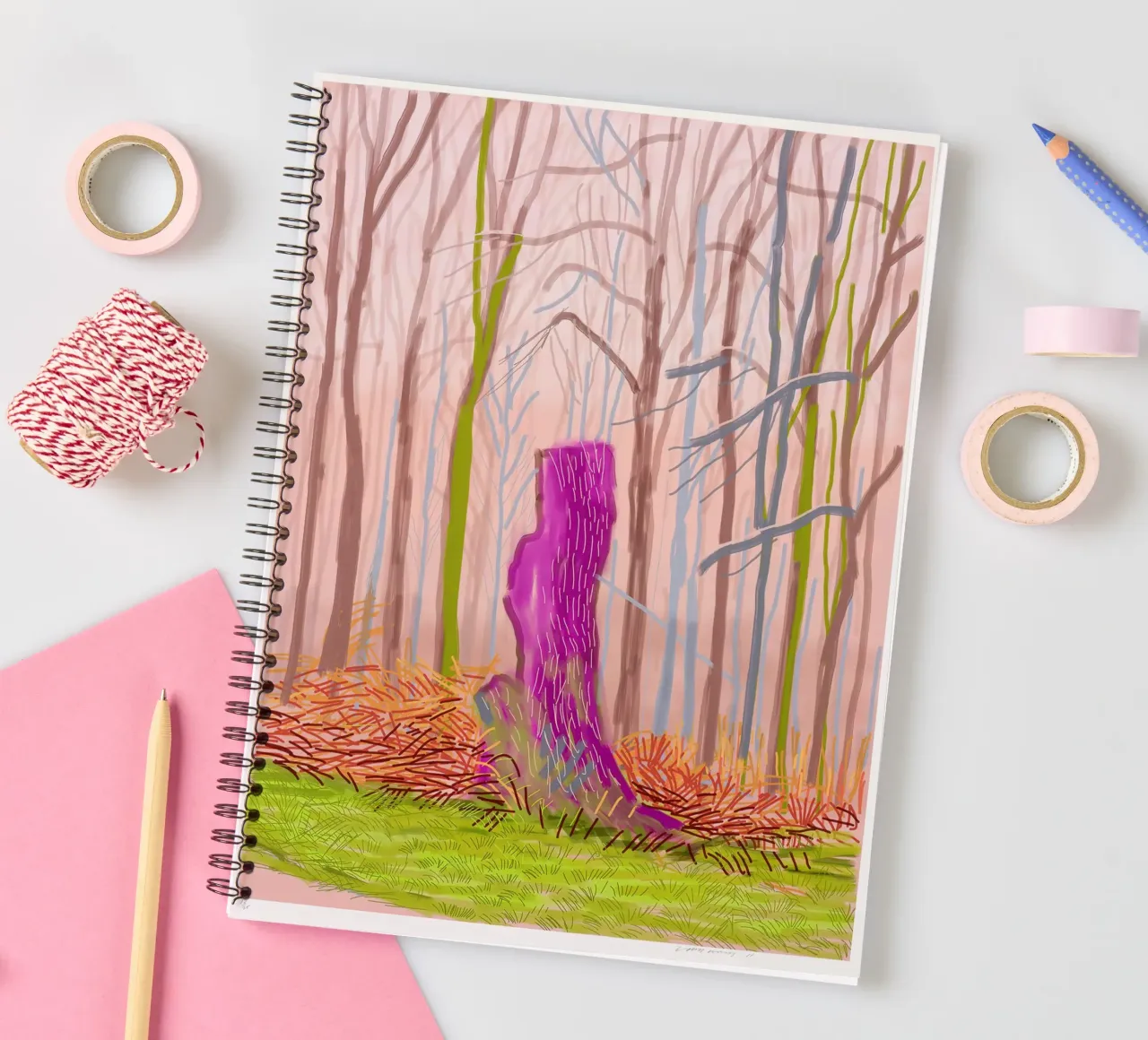 the arrival of spring in woldgate east yorkshire in 2011 spiral notebook by khanrosie