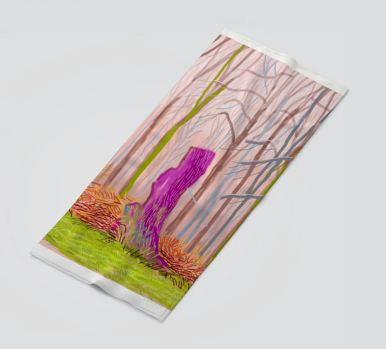 the arrival of spring in woldgate east yorkshire in 2011 beach towel by khanrosie