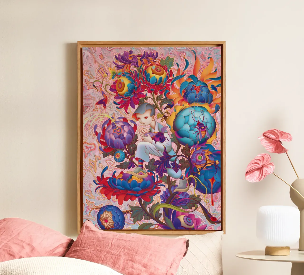 James Jean BTS Jin Narciso tela con Cornice a cassetta da Kunzeworld