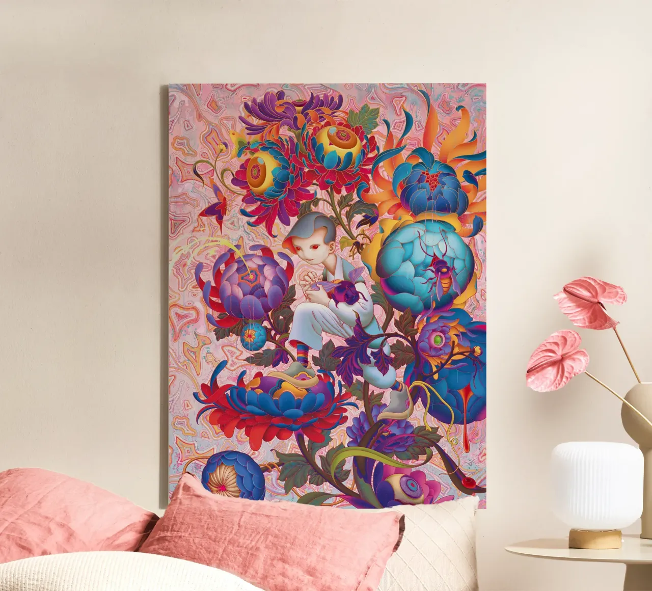 James Jean BTS Jin Narciso tela con Cornice a cassetta da Kunzeworld