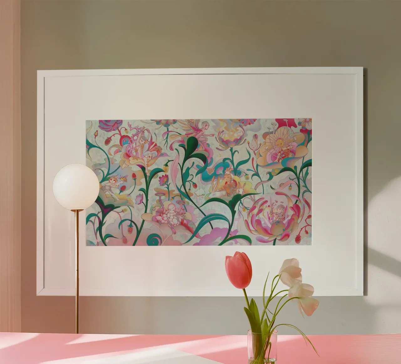James Jean Giardino del Gruppo BTS poster con telaio in legno da Kunzeworld