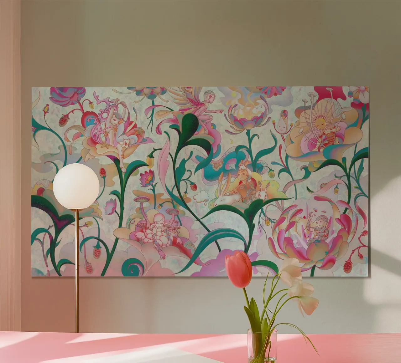 James Jean Giardino del Gruppo BTS poster con telaio in legno da Kunzeworld