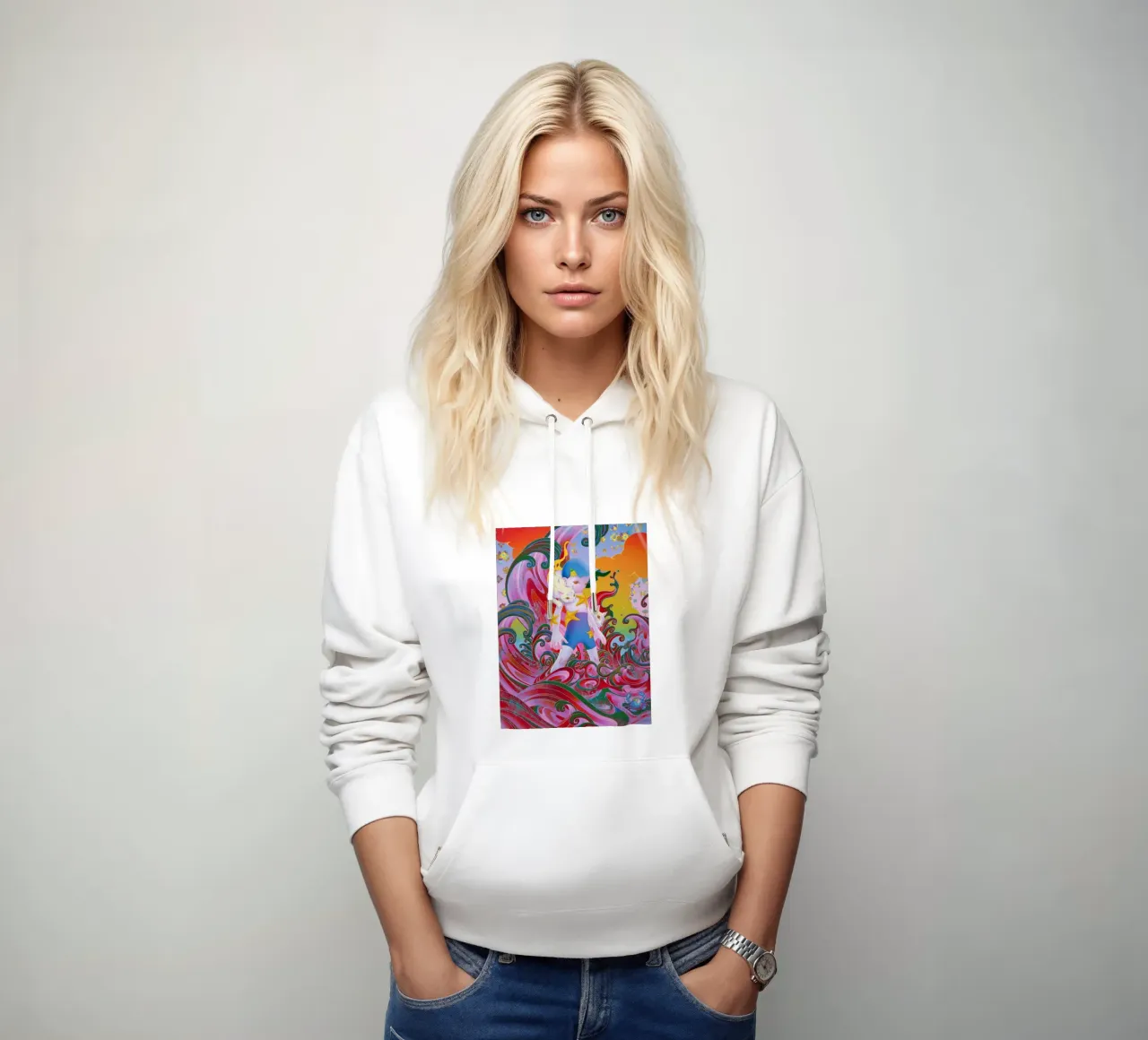 James Jean BTS Suga Meowtide felpa con cappuccio da Kunzeworld