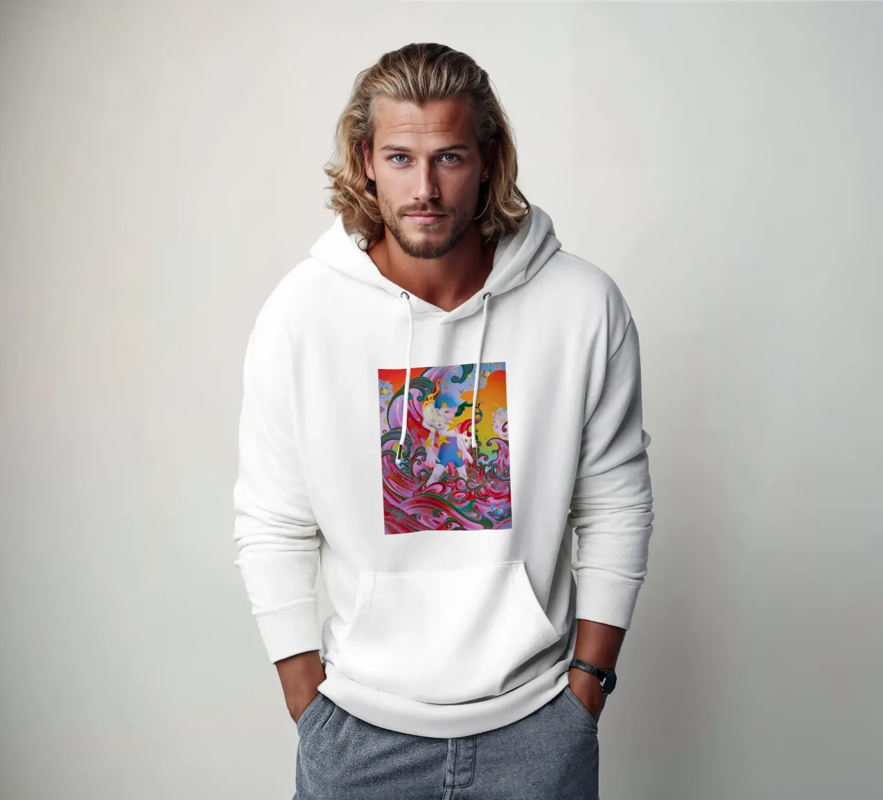 James Jean BTS Suga Meowtide felpa con cappuccio da Kunzeworld