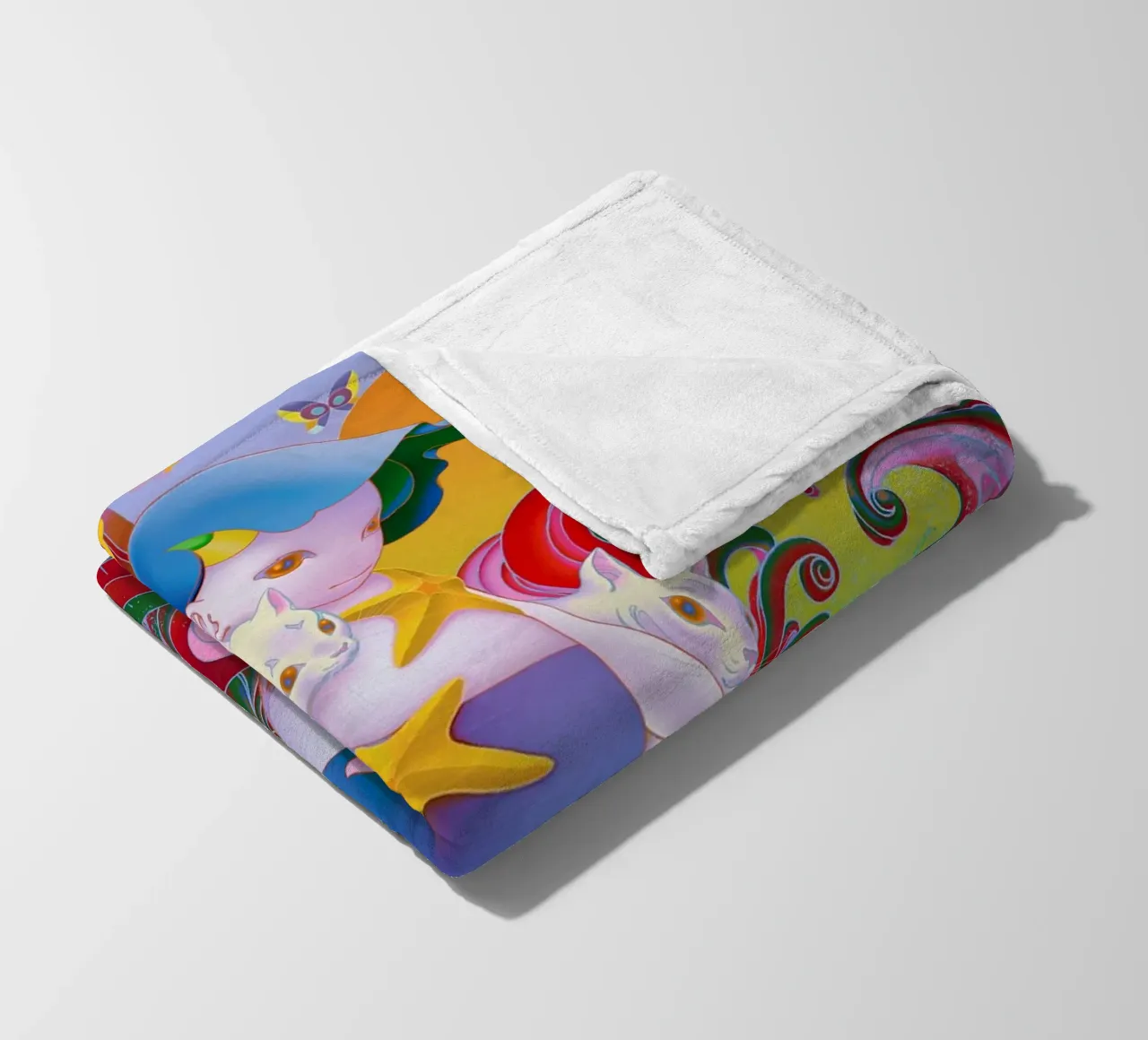 James Jean BTS Suga Meowtide coperta in pile da Kunzeworld