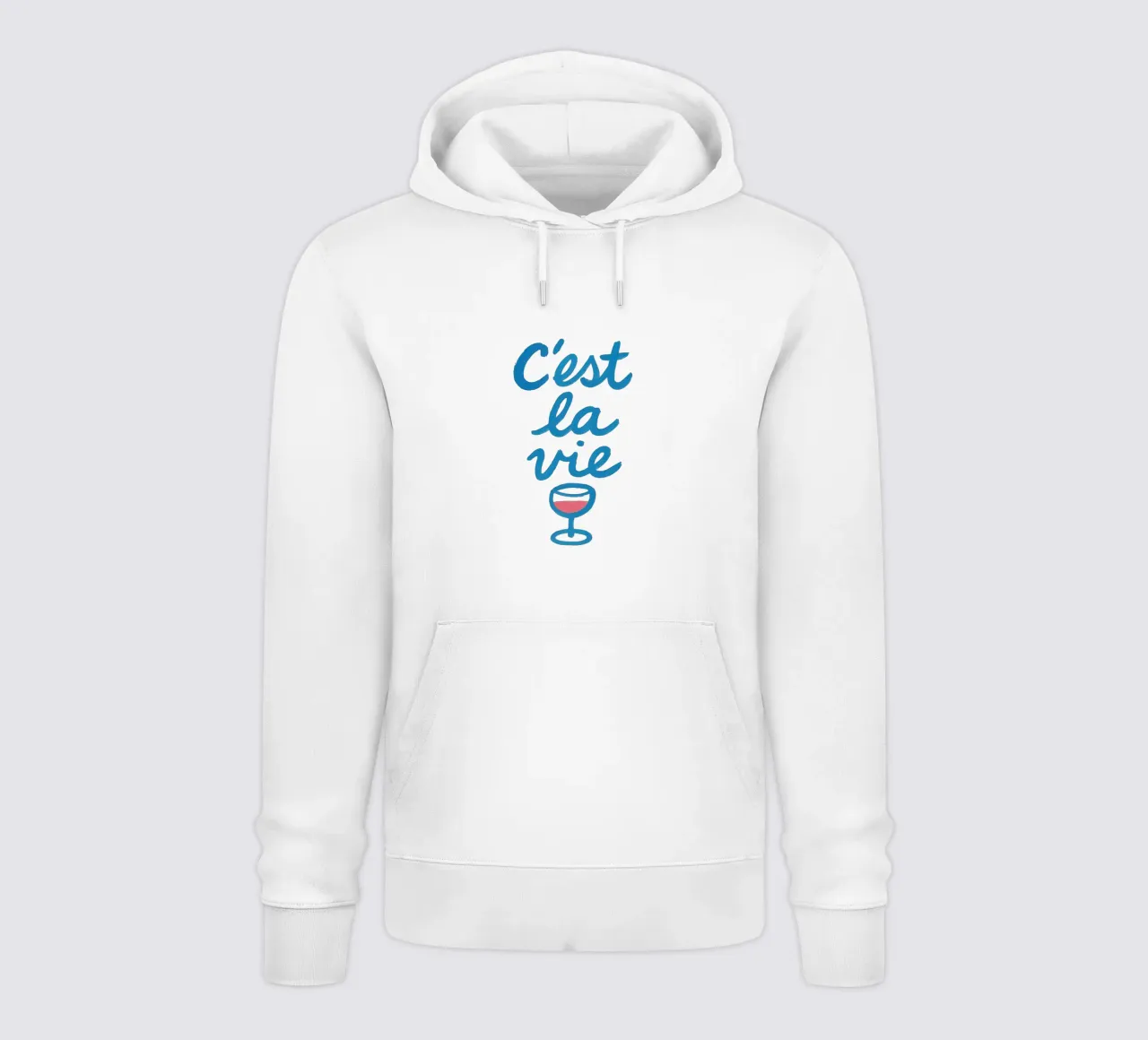 C’est la Wine felpa con cappuccio da QuooodZ by MooodzArt