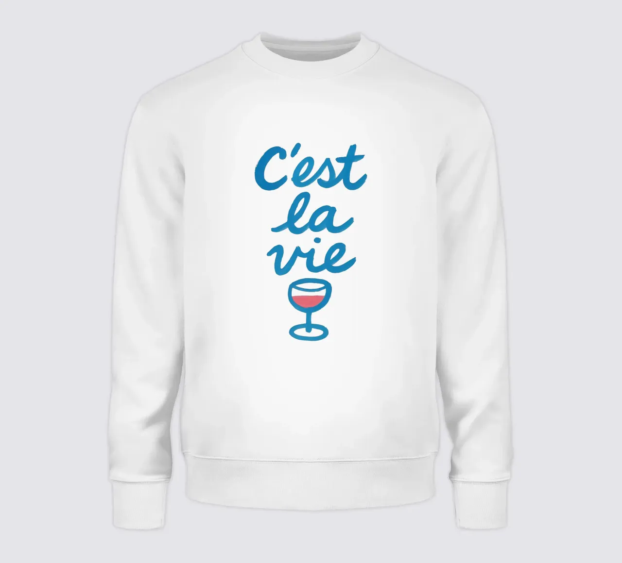 C’est la Wine sweatshirt by QuooodZ by MooodzArt