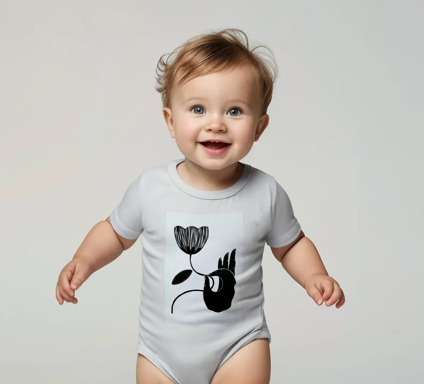 Flower body bébé de Graphite
