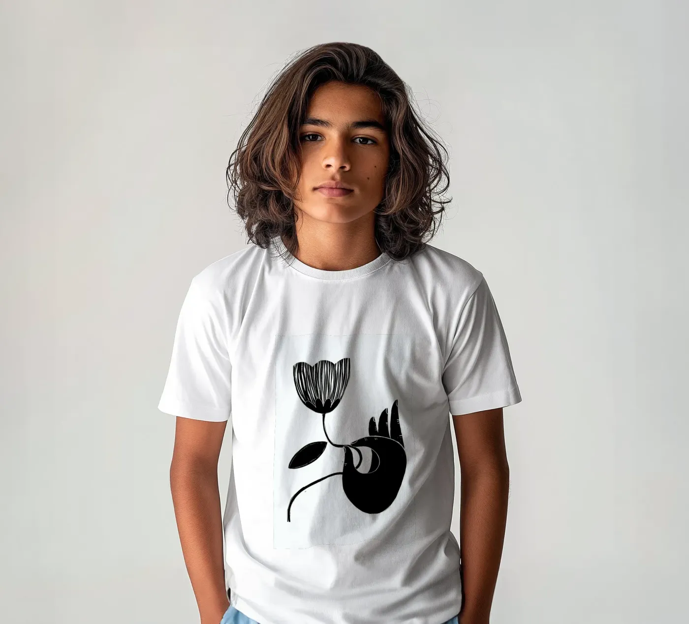 Flower t-shirt bambini da Graphite