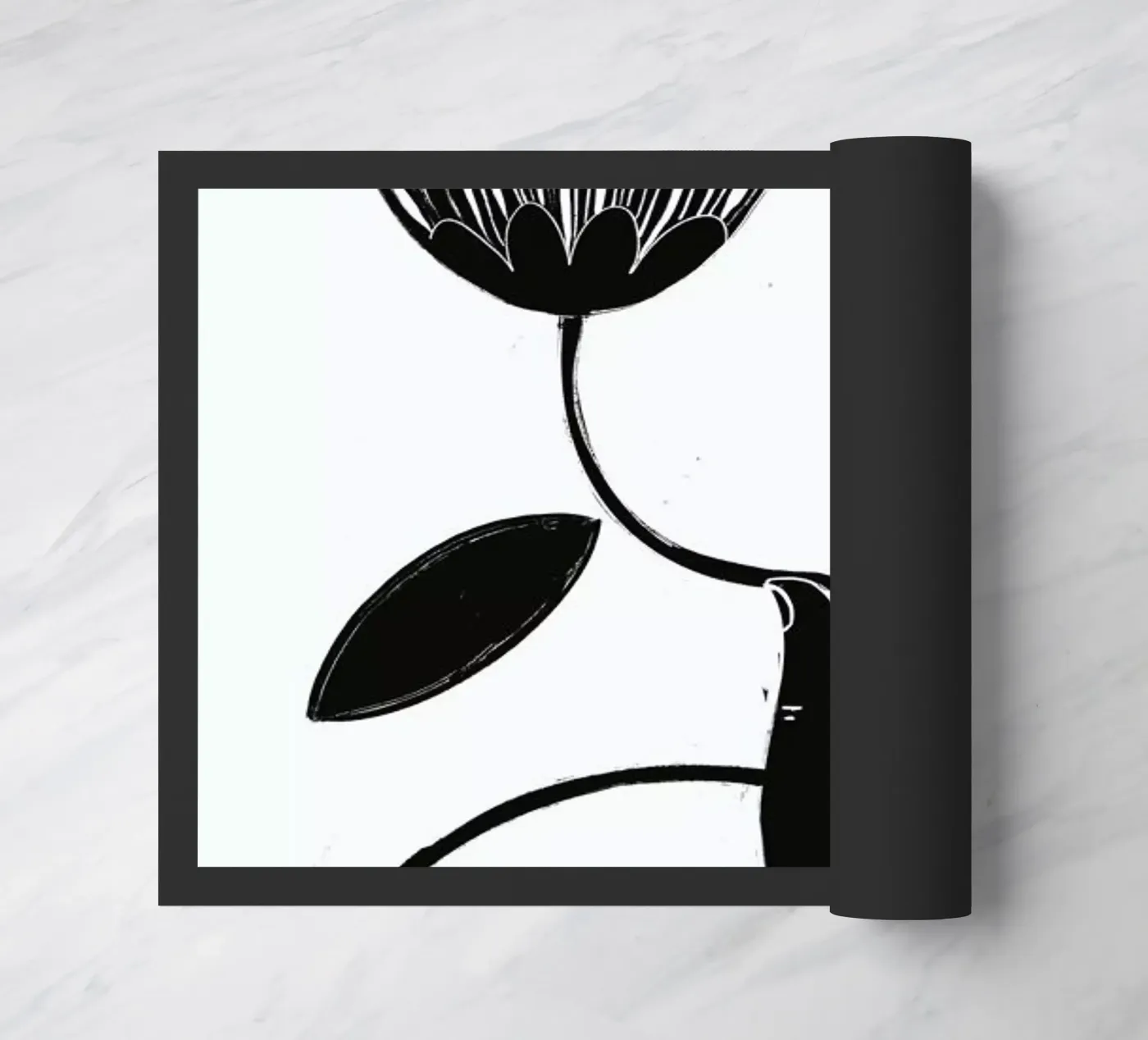 Flower deurmat van Graphite