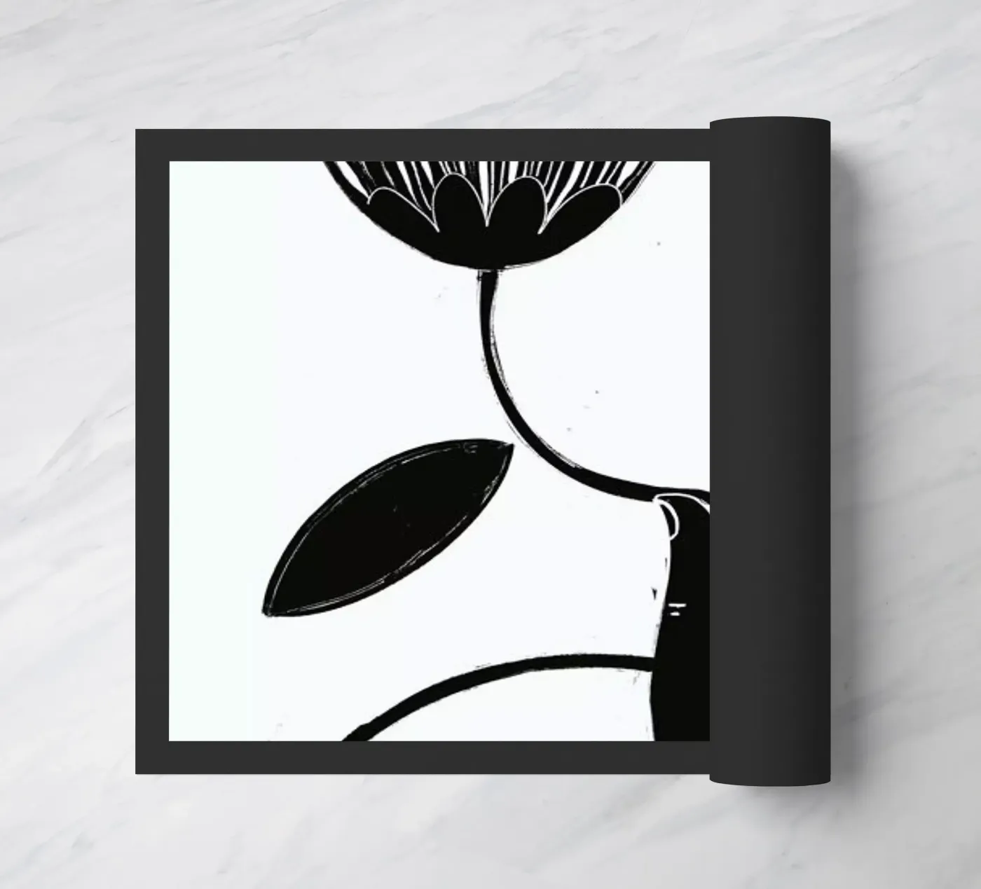 Flower Fußmatte von Graphite