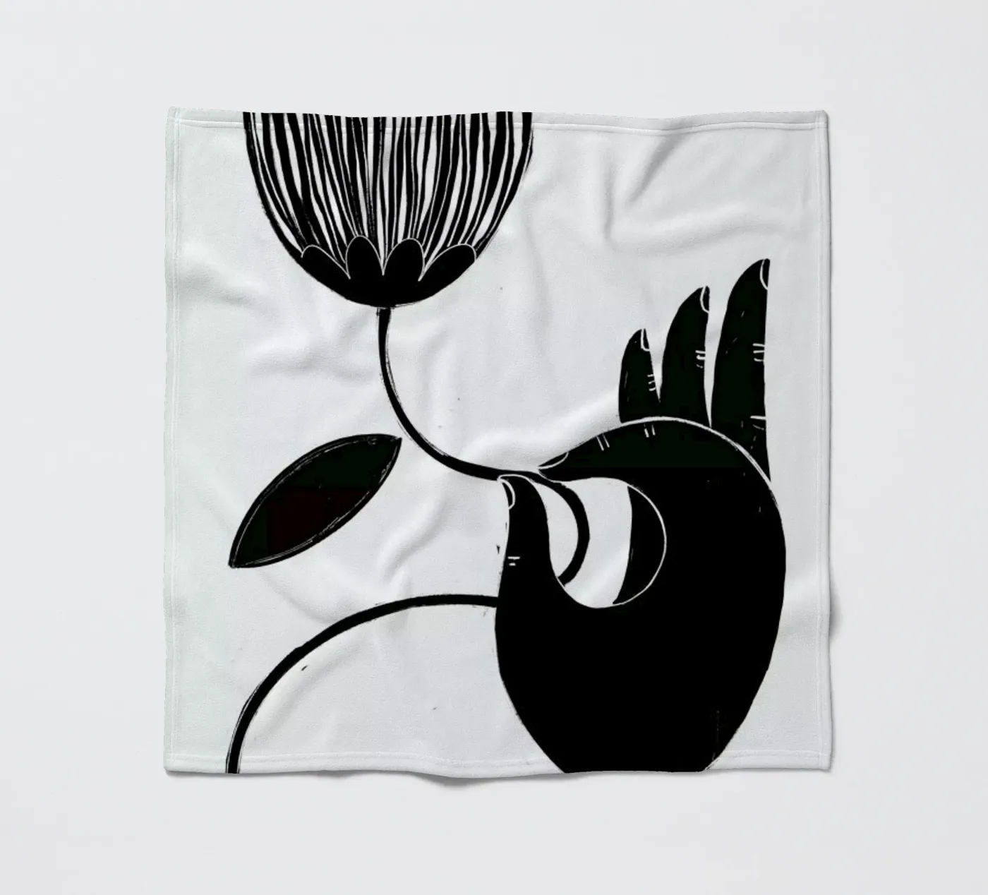 Flower Fleecedecke von Graphite