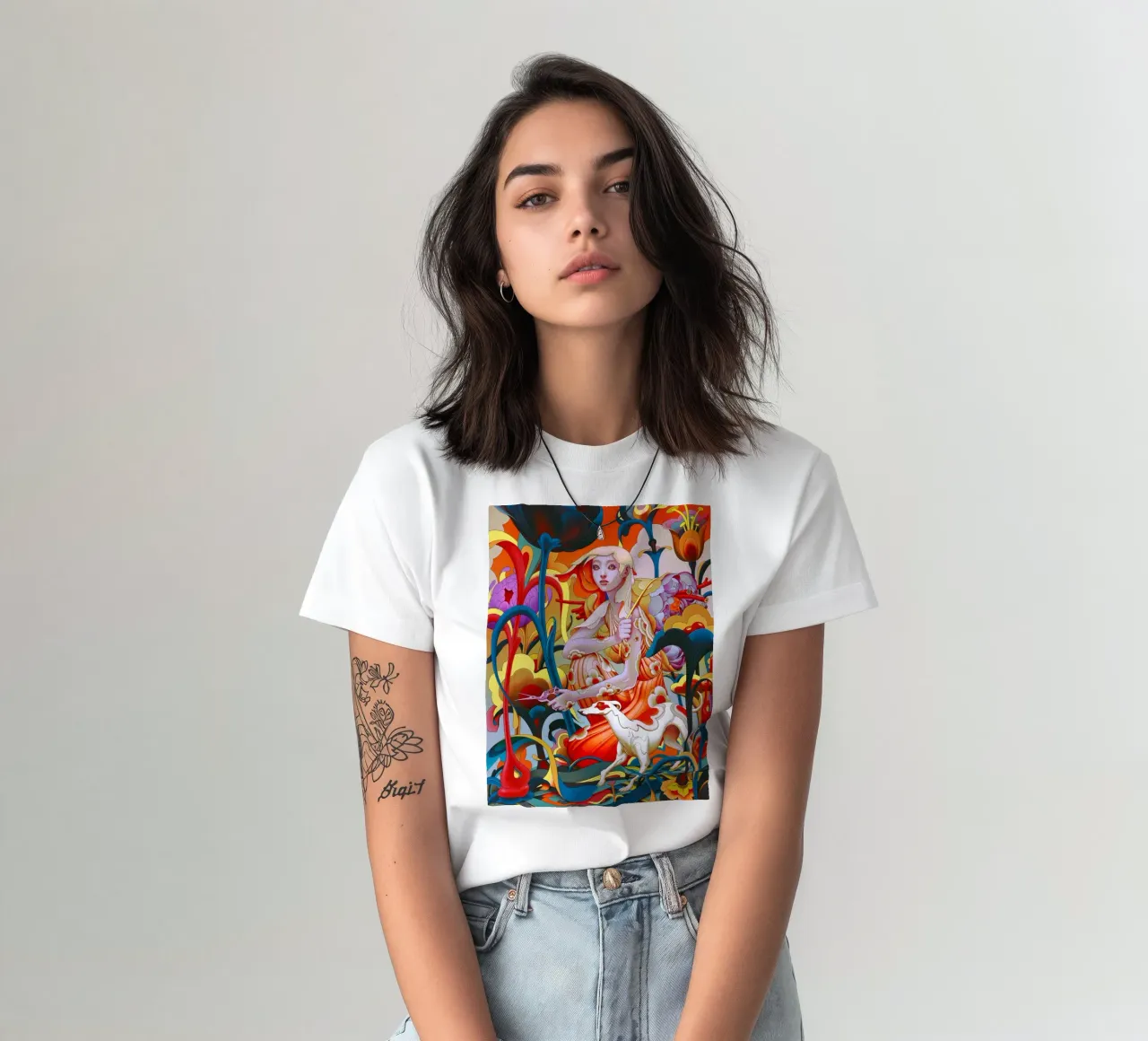 James Jean Ragazza e cane t-shirt da Kunzeworld