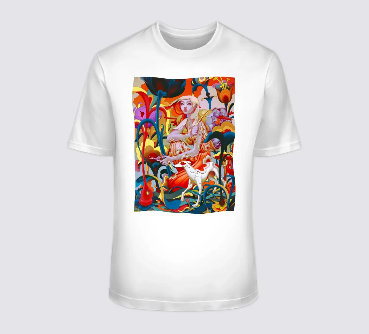 James Jean Ragazza e cane t-shirt da Kunzeworld