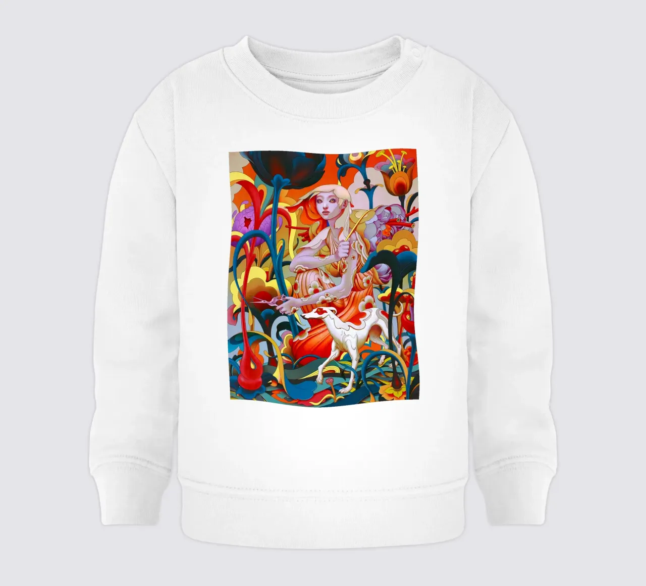 James Jean Ragazza e cane felpa neonato da Kunzeworld