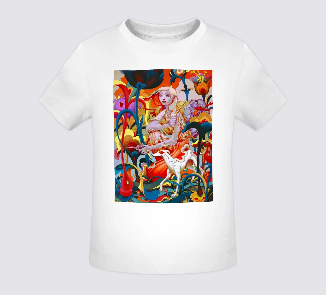 James Jean Ragazza e cane maglietta neonato da Kunzeworld