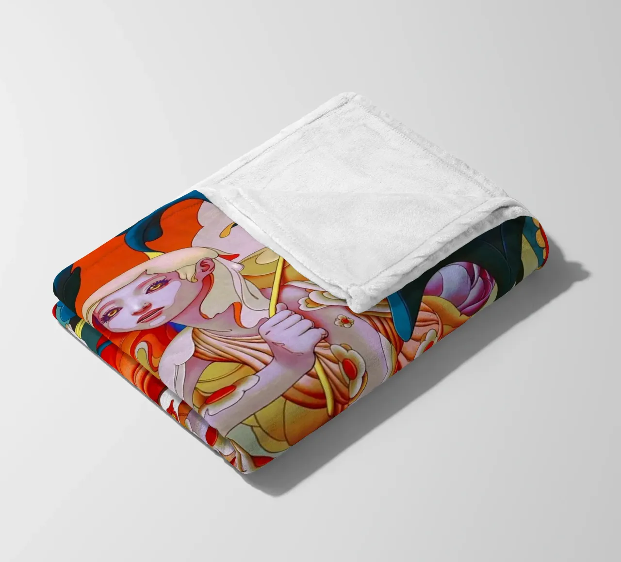 James Jean Ragazza e cane coperta in pile da Kunzeworld