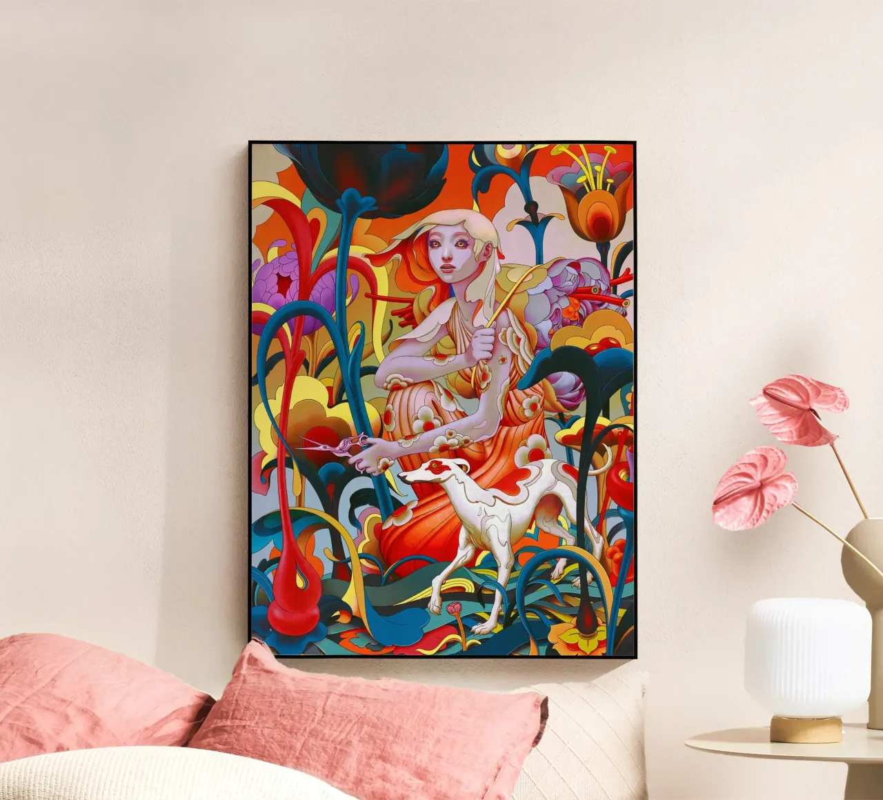 James Jean Ragazza e cane plexiglass da Kunzeworld