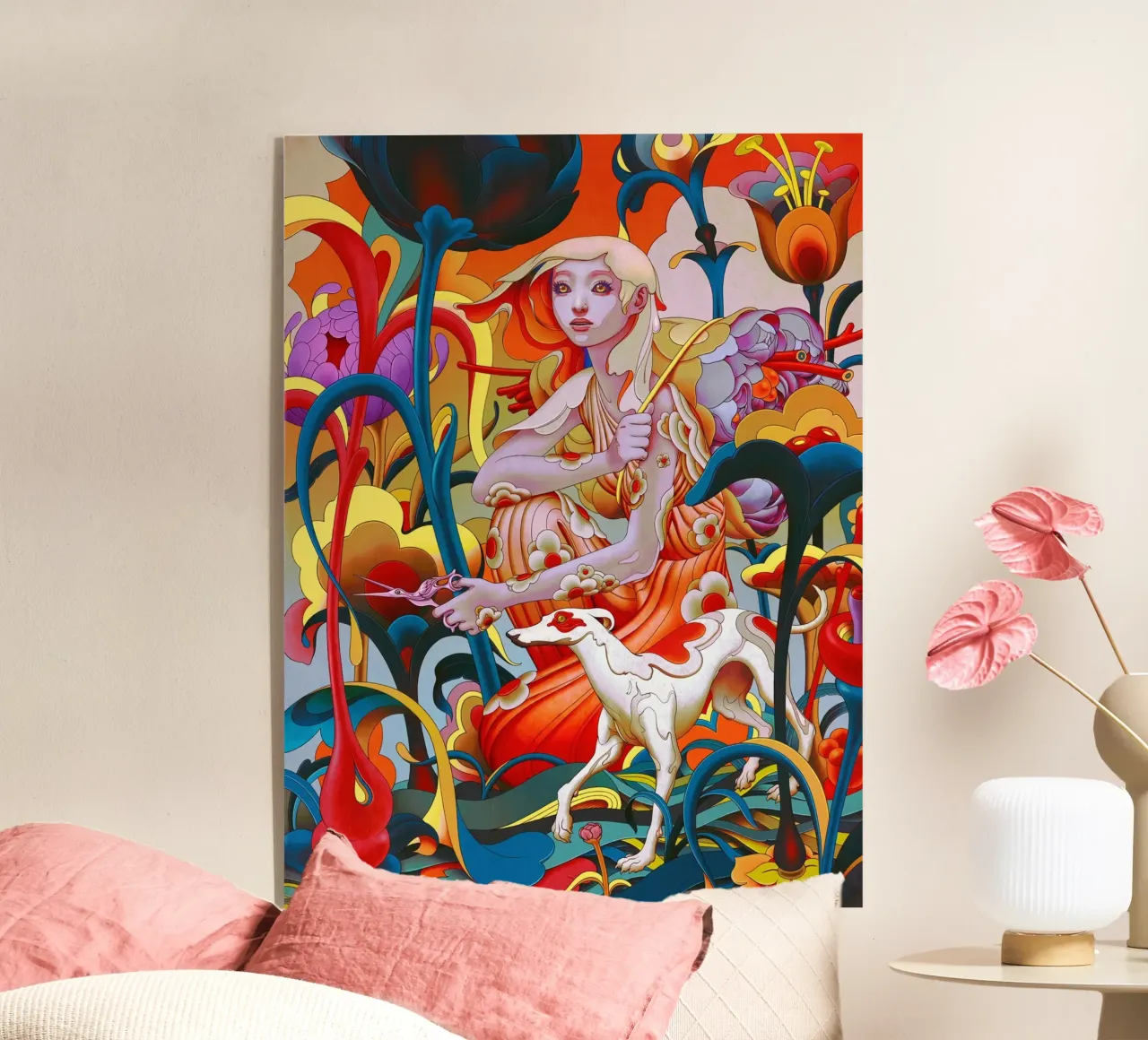 James Jean Ragazza e cane plexiglass da Kunzeworld