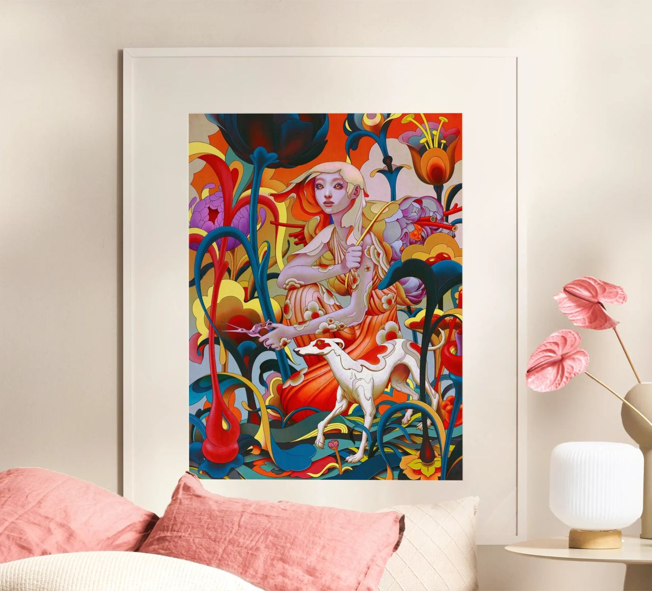 James Jean Girl and Dog poster de Kunzeworld