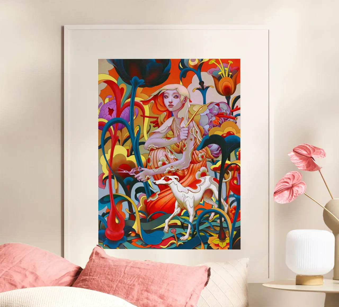 James Jean Ragazza e cane carta hahnemühle da Kunzeworld