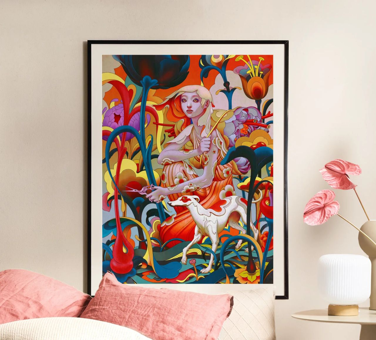 James Jean Girl and Dog poster de Kunzeworld