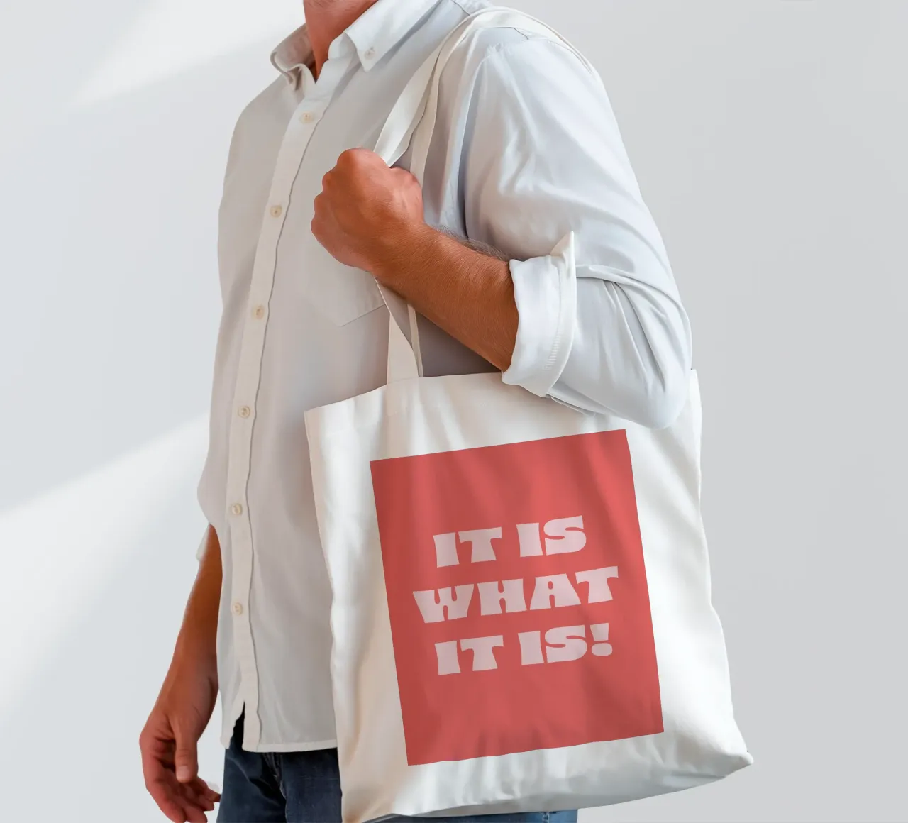 It is what it is borsa in juta da pv art