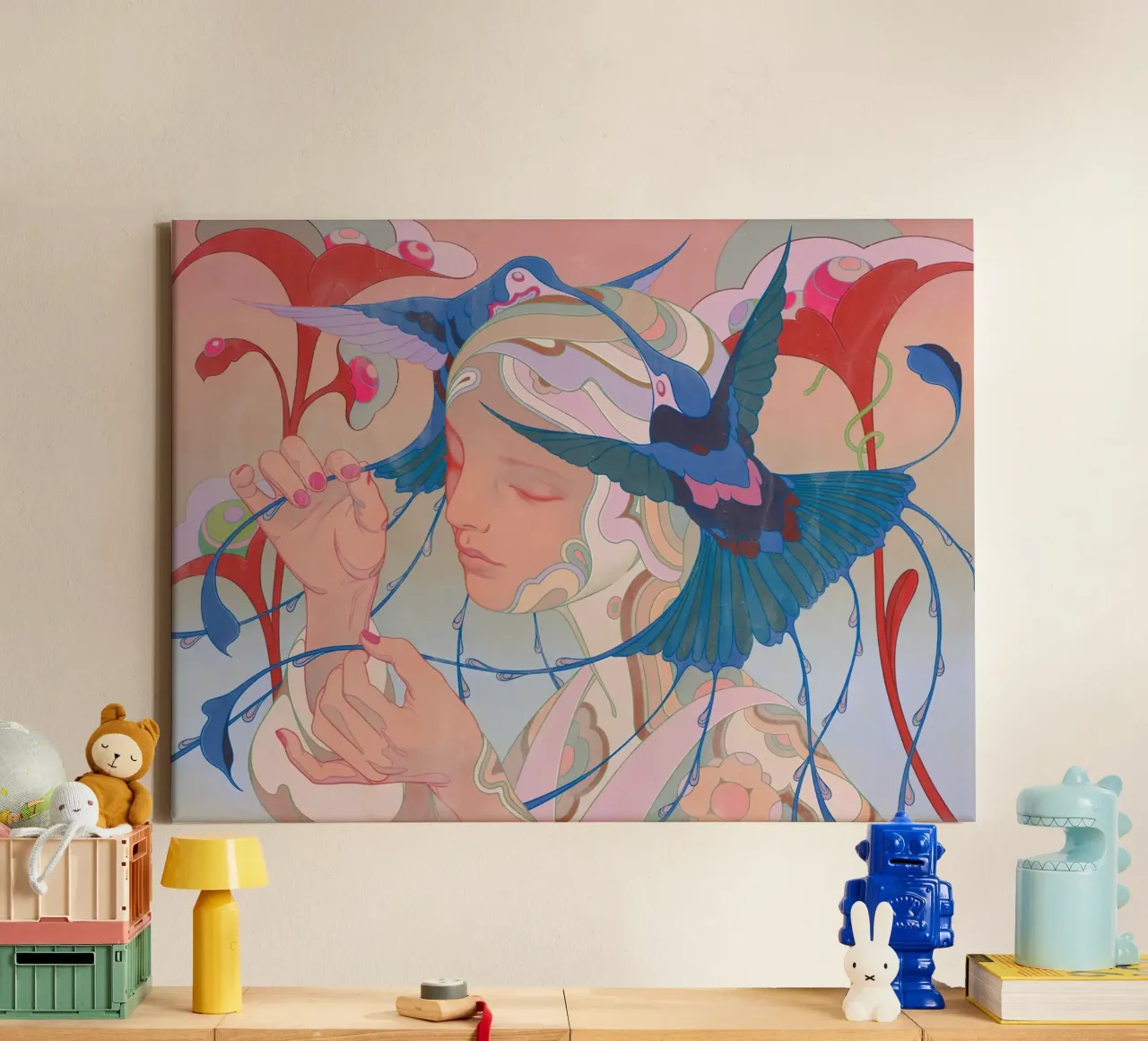 James Jean Hummingbird canvas by Kunzeworld