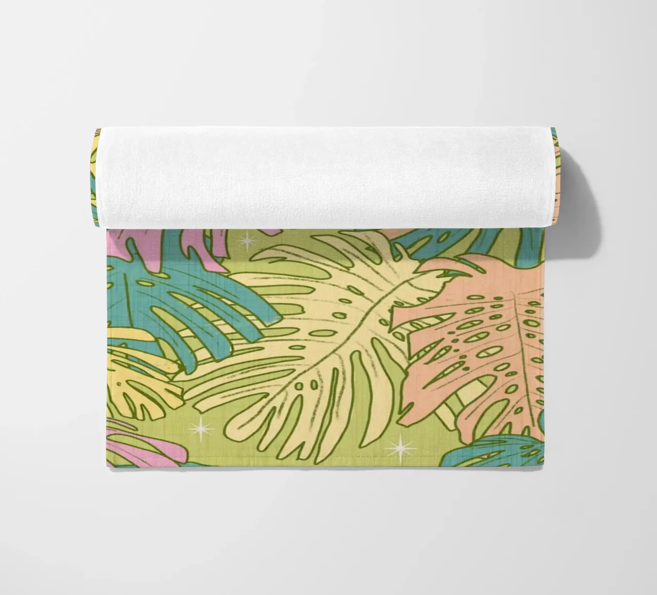 Monstera tropicale - Torta di avocado retrò di Palm Springs telo mare da susanacosta