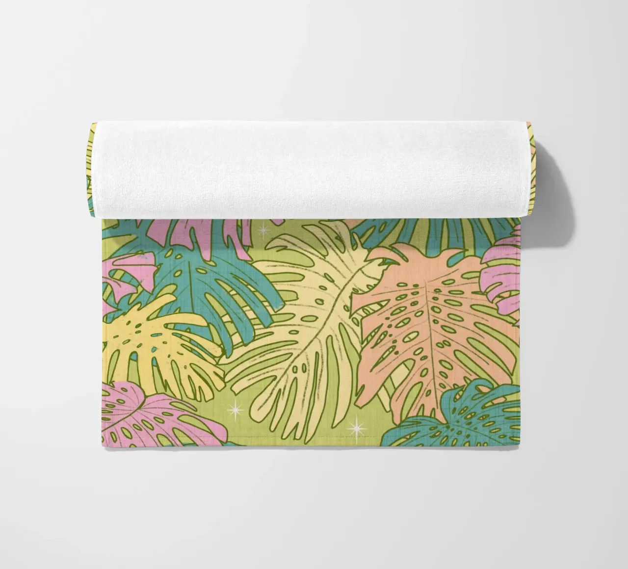 Monstera tropicale - Torta di avocado retrò di Palm Springs telo mare da susanacosta