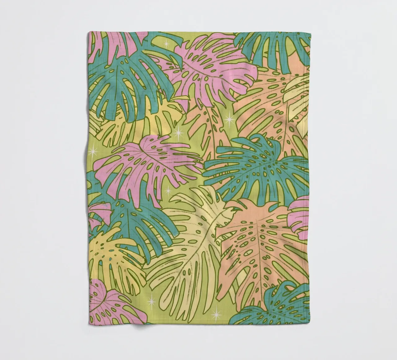 Monstera tropicale - Torta di avocado retrò di Palm Springs coperta in pile da susanacosta
