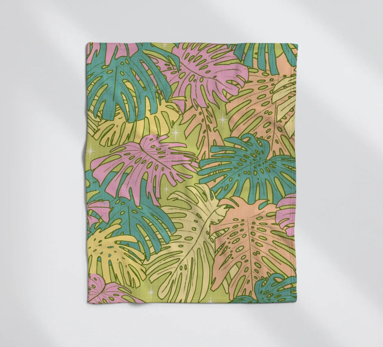 Monstera tropicale - Torta di avocado retrò di Palm Springs coperta in pile da susanacosta