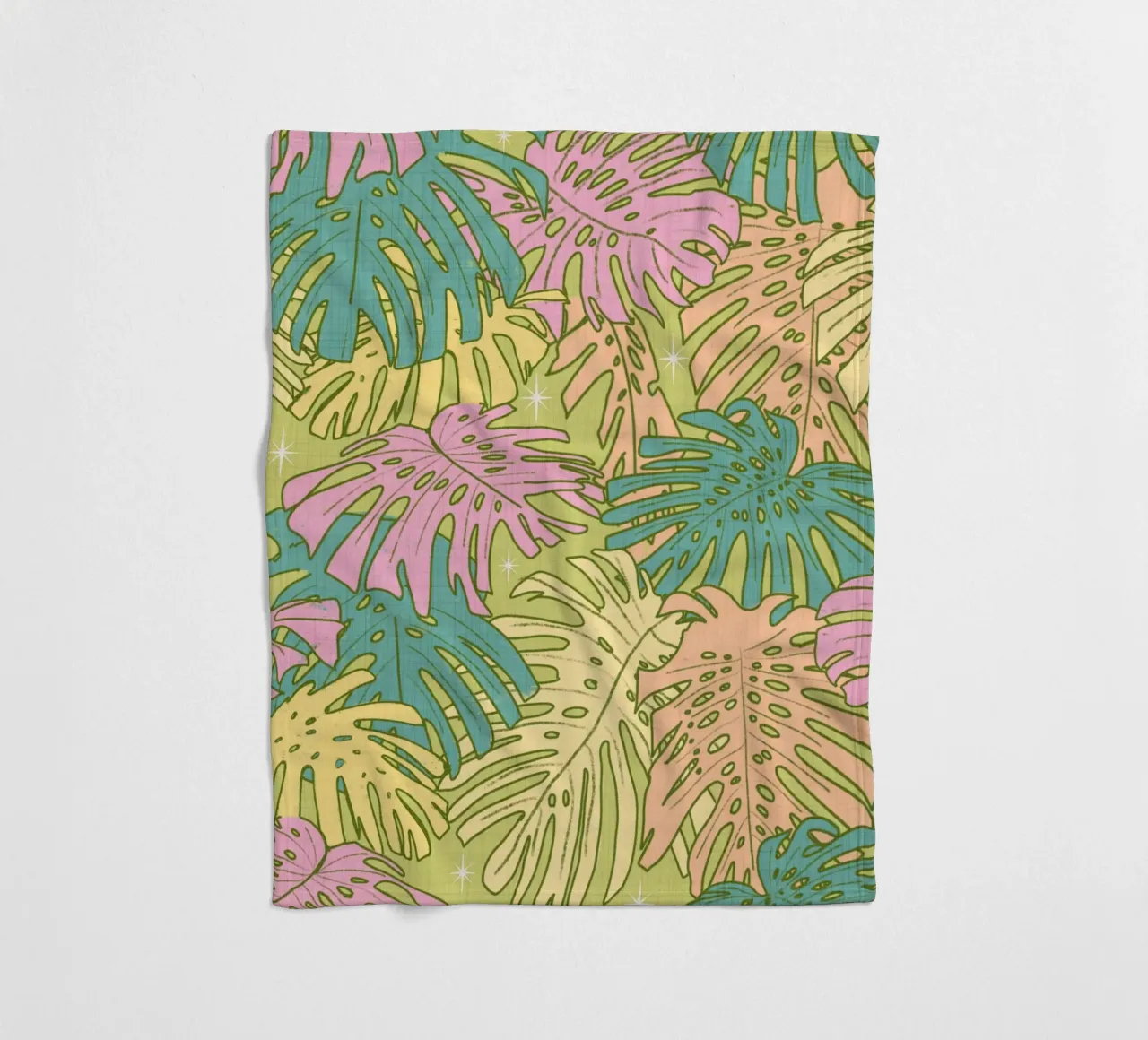 Monstera tropicale - Torta di avocado retrò di Palm Springs coperta in pile da susanacosta